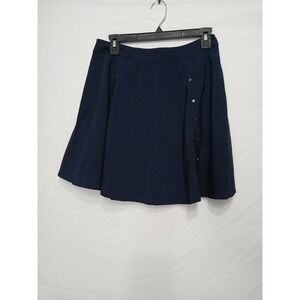 NWT L Very J Navy Blue A-Line Short Skirt Button preppy y2k classic indie sleaze